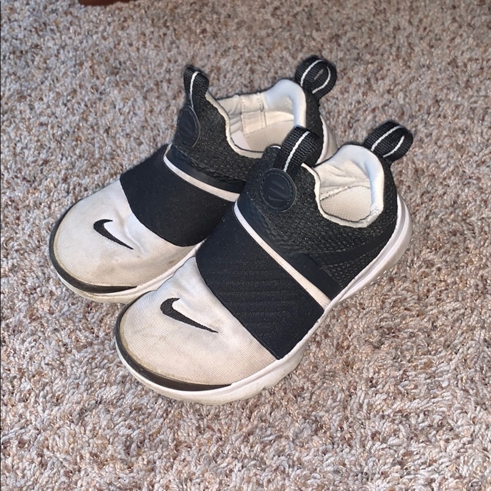 White and Black Boys Nike Shoes